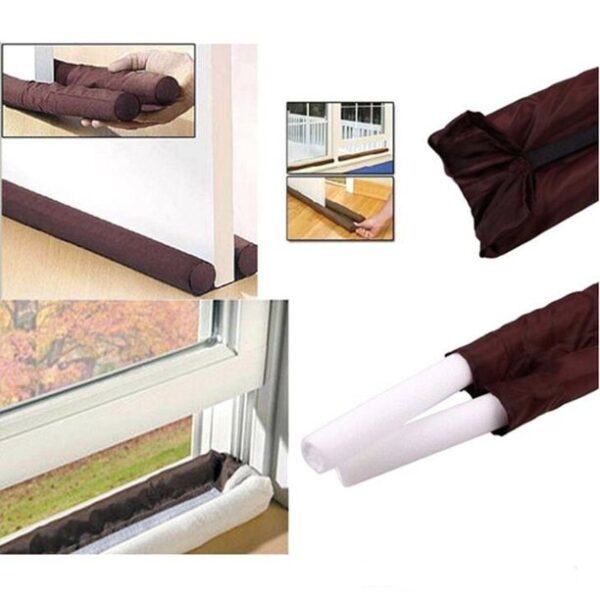 Twin Door Foam Draft Protector - Door Air Lock Foam For Cold Air Window Shutters, Dust Barriers, Insect Repellent (Random color) - Image 4